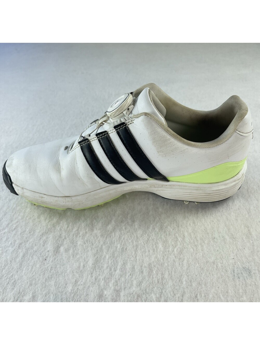 Adidas BOA Men's Spiked Golf Shoes Bounce Leather White/Black Size 6 1/2 - Picture 8 of 11